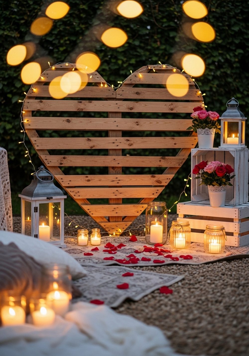 Design A Pallet Heart Love Corner For Celebrations