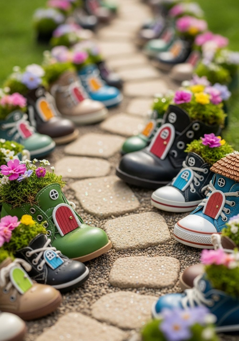 Design A Whimsical Shoe Fairy Path Border