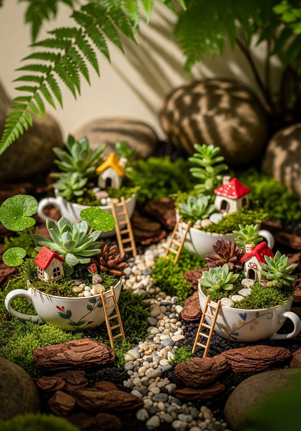 Fairy-Themed Teacup Succulent Corner