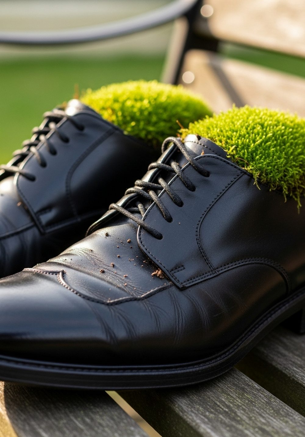 Fill Formal Dress Shoes With Soft Moss