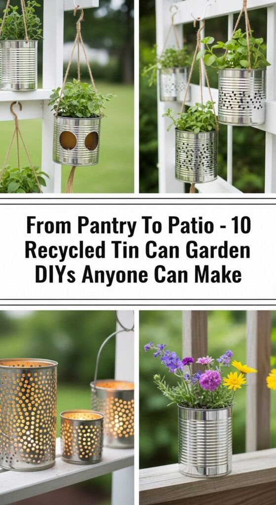 From Pantry To Patio - Recycled Tin Can Garden DIYs Anyone Can Make