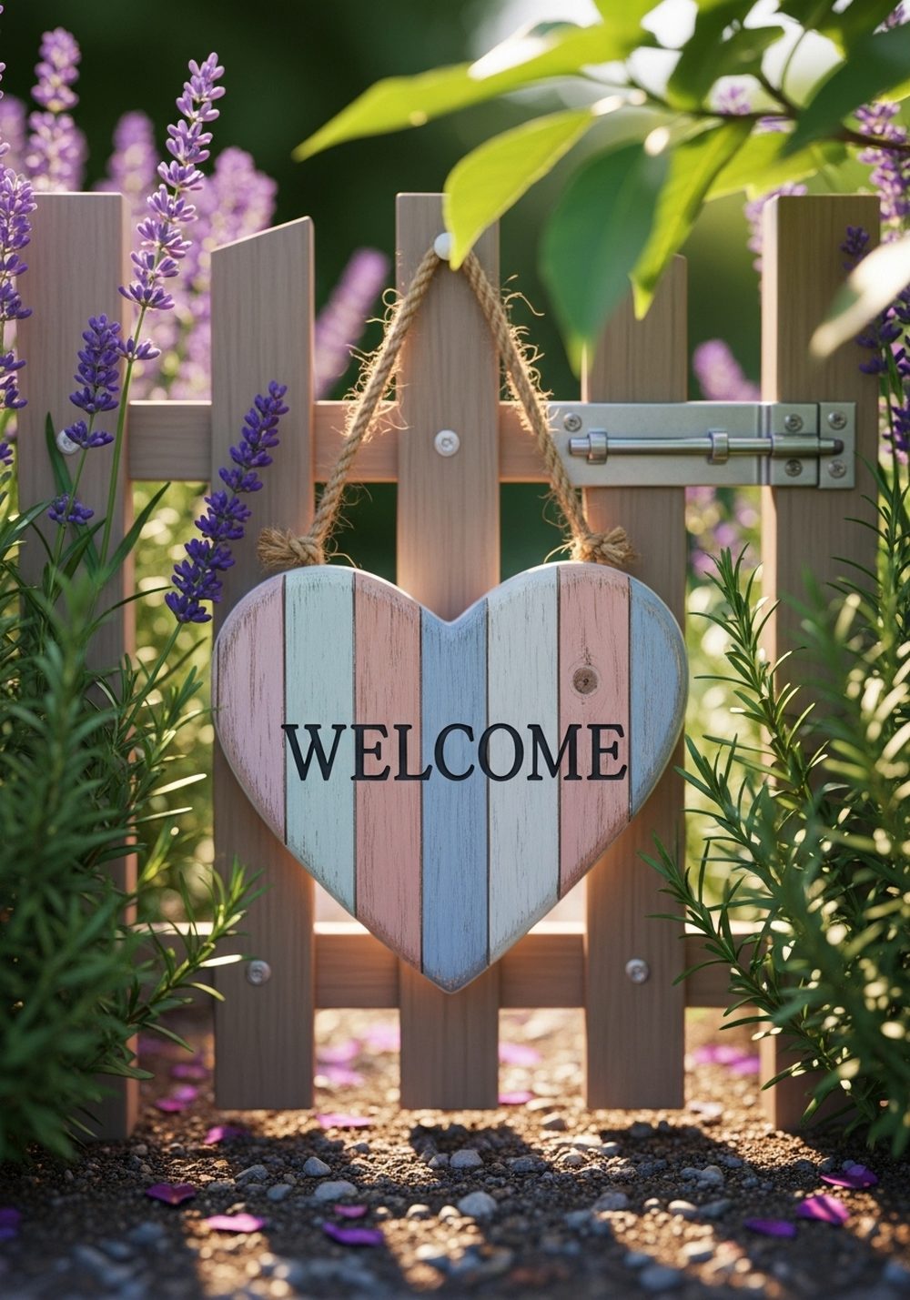 Hang A Pallet Heart Welcome Sign By The Gate