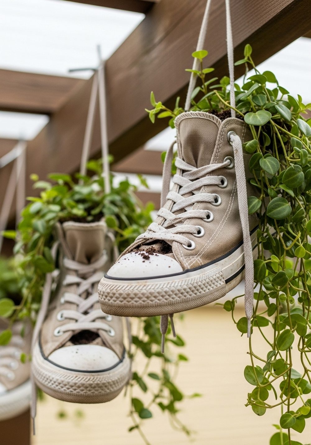 Hang Converse-Style Trainers As Dangling Planters