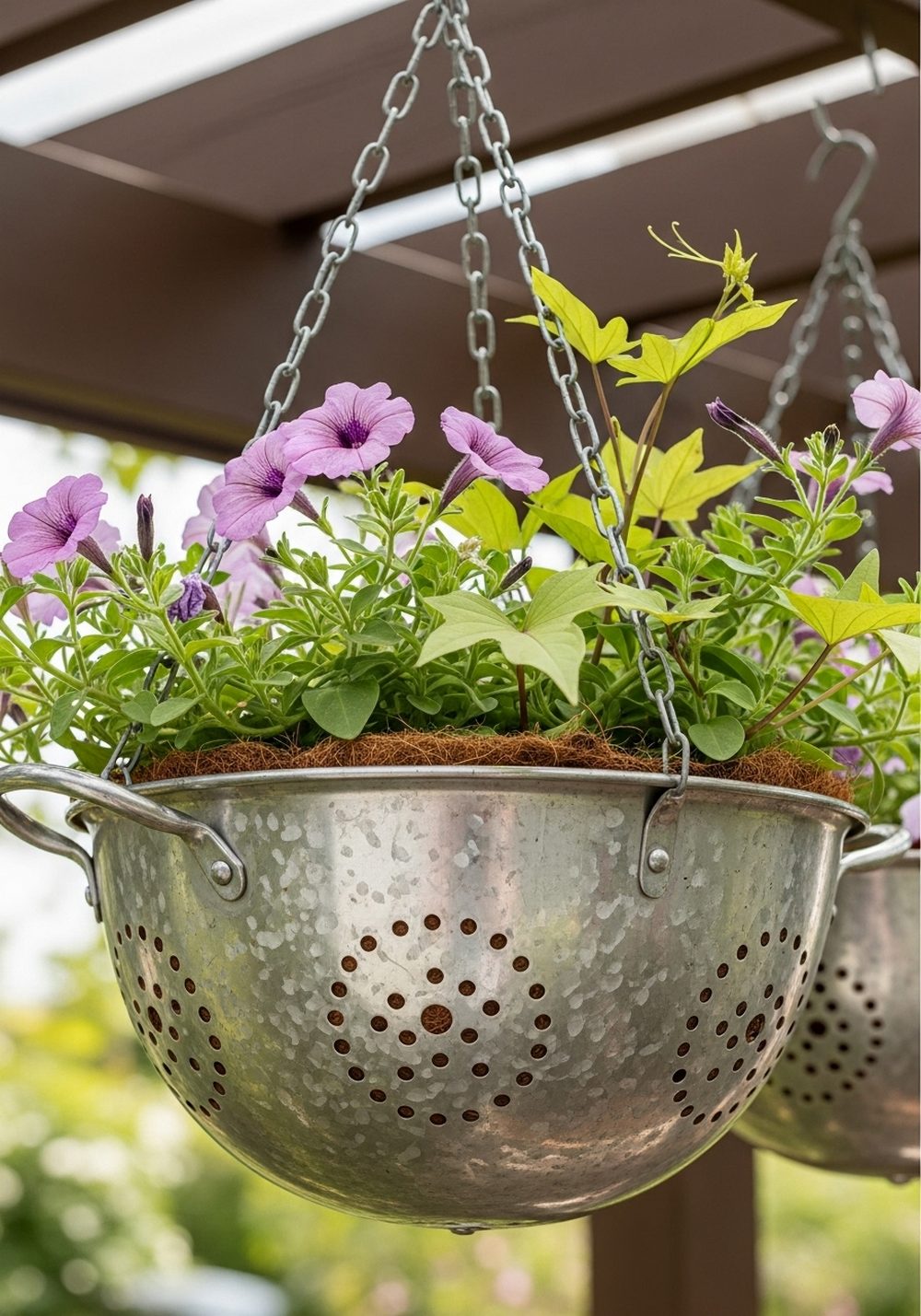 Hanging Colander Basket For Trailing Blooms