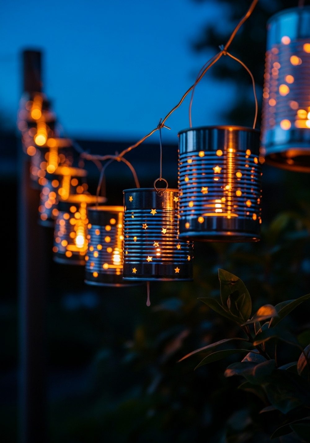 Hanging Tin Can Lantern String