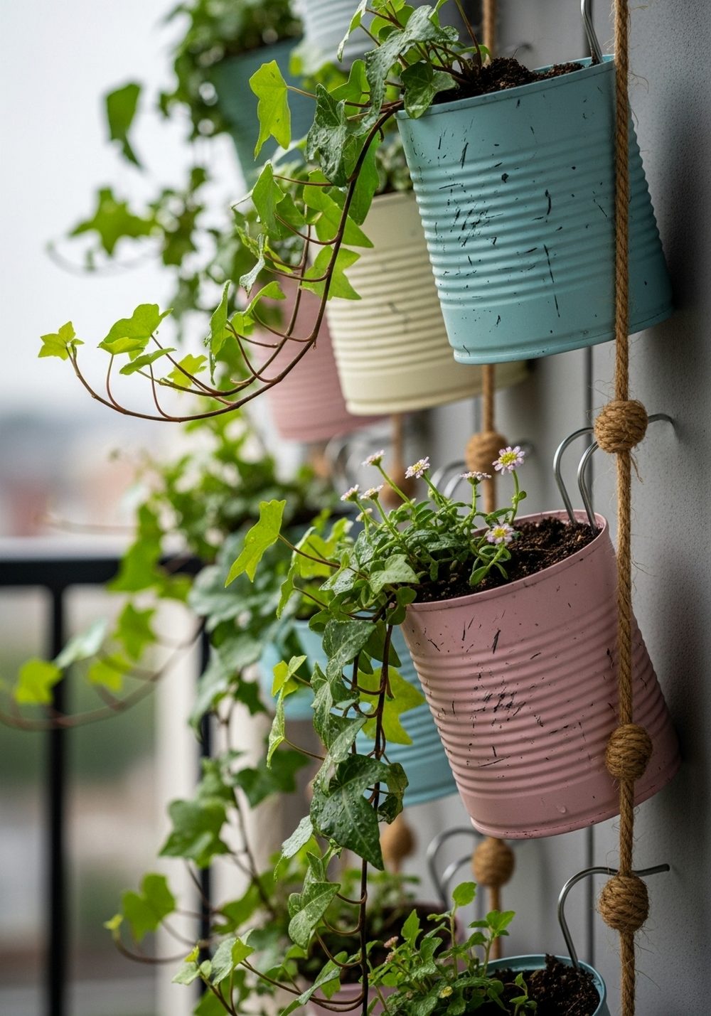 Hanging Tin Can Planter Chain