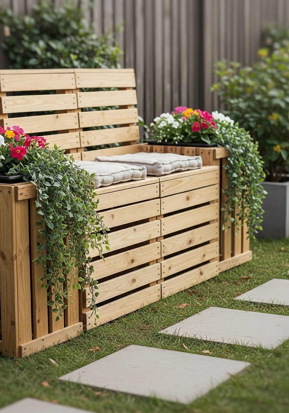 Make A Crate Bench With Planters