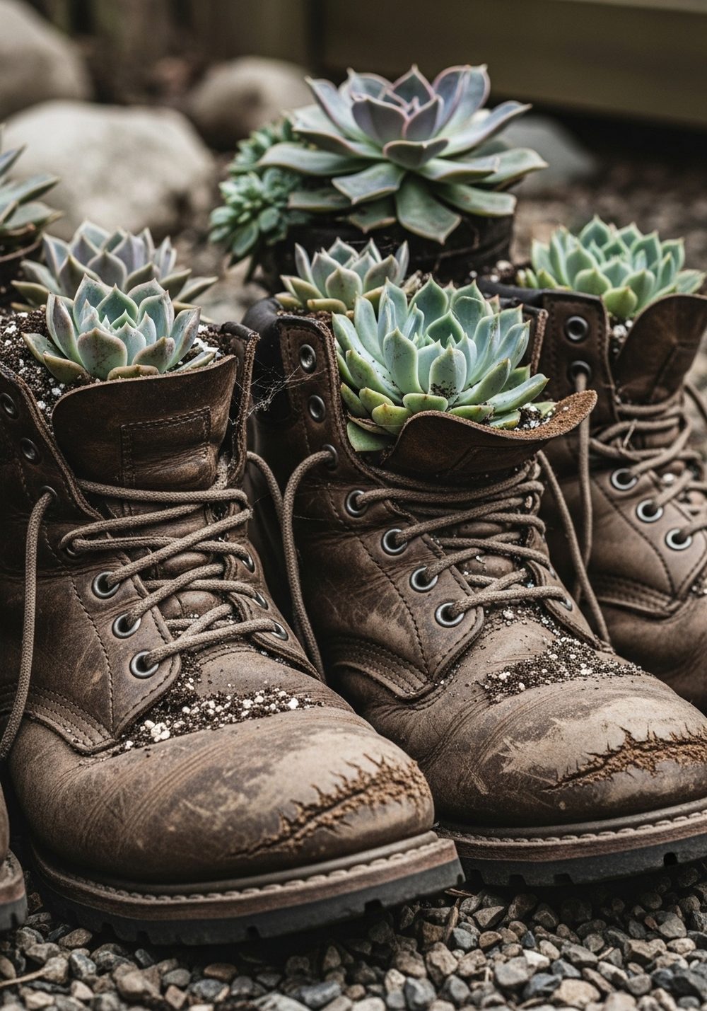 Make A Tough Succulent Gang In Work Boots