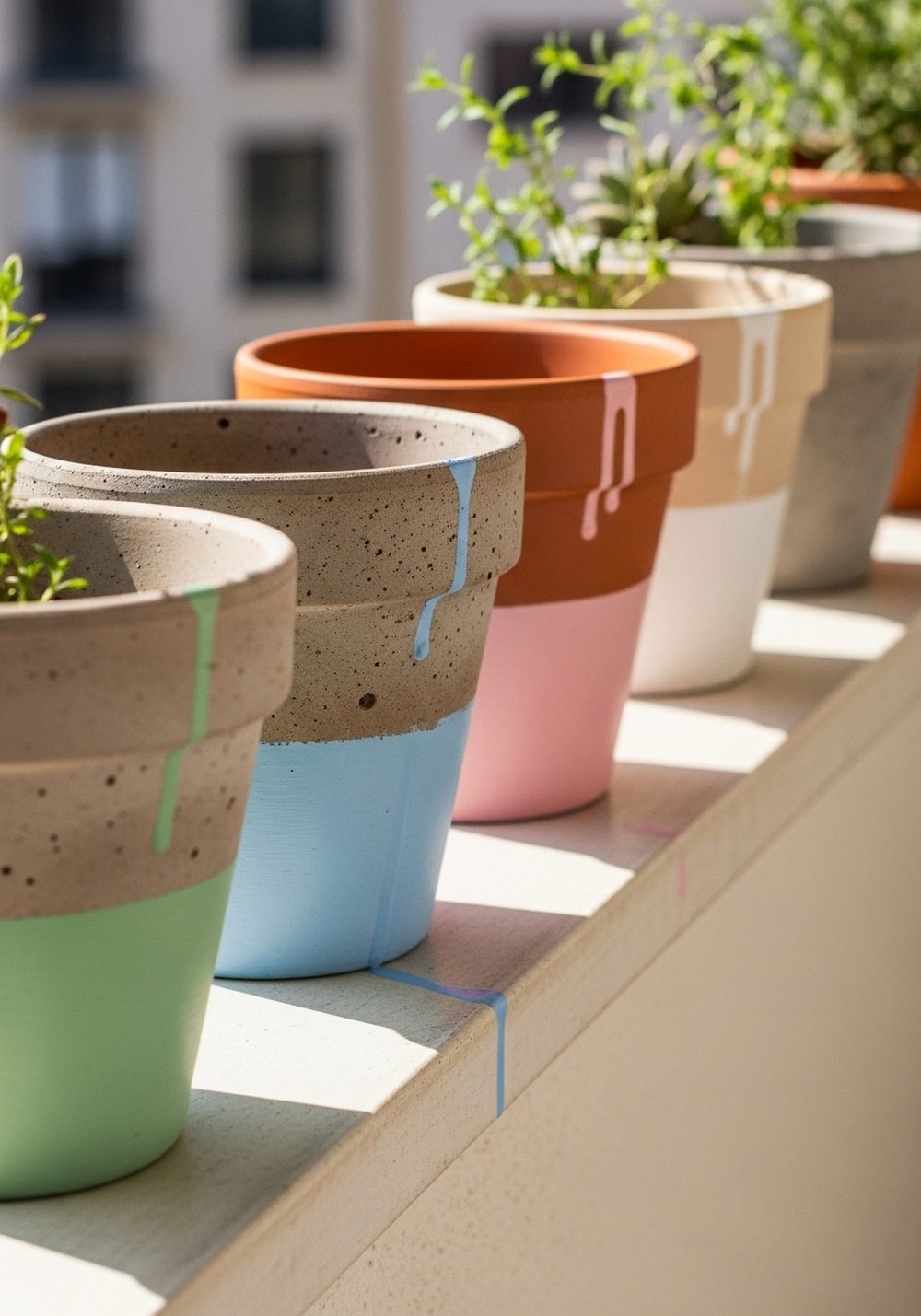Minimalist Color-Dipped Pots