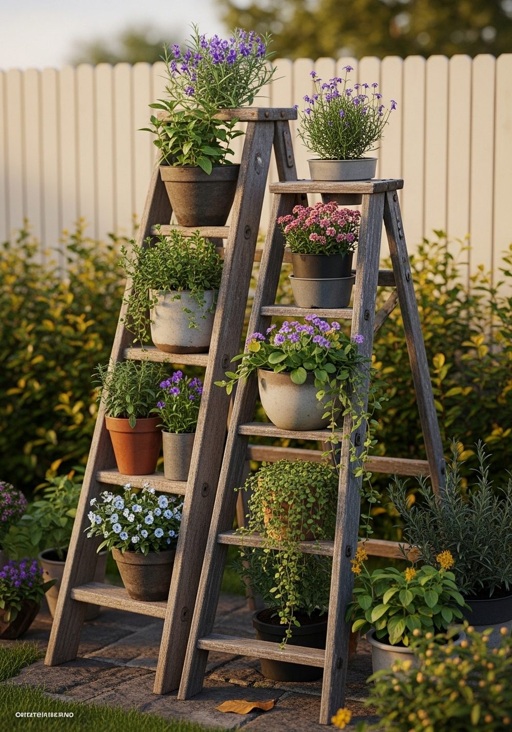Multi-Ladder Corner Vertical Garden