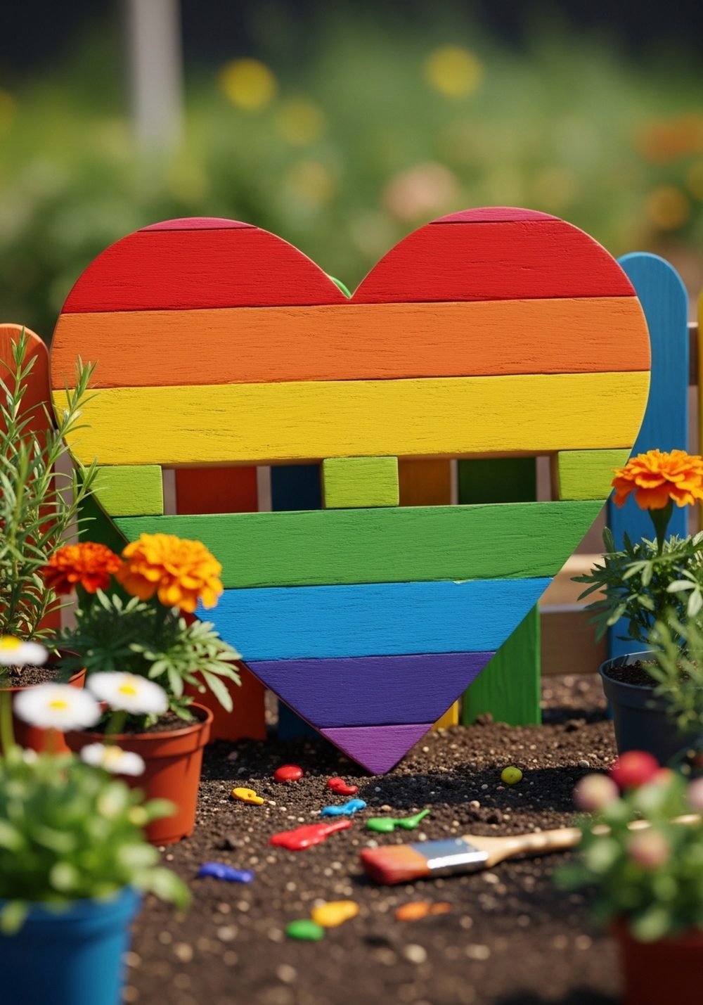 Paint A Rainbow Pallet Heart For The Kids’ Corner