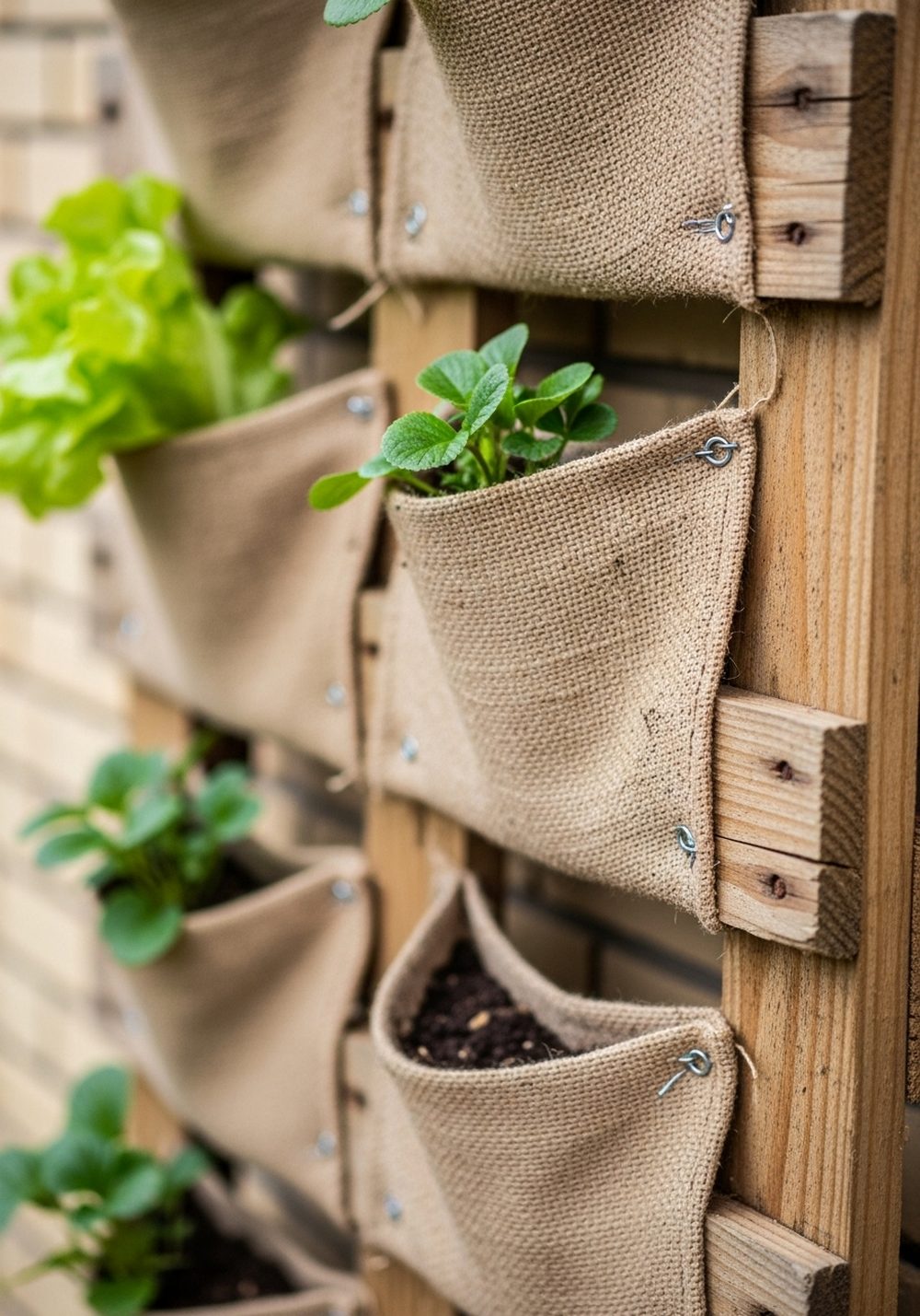 Pallet Wood Vertical Veggie Rack