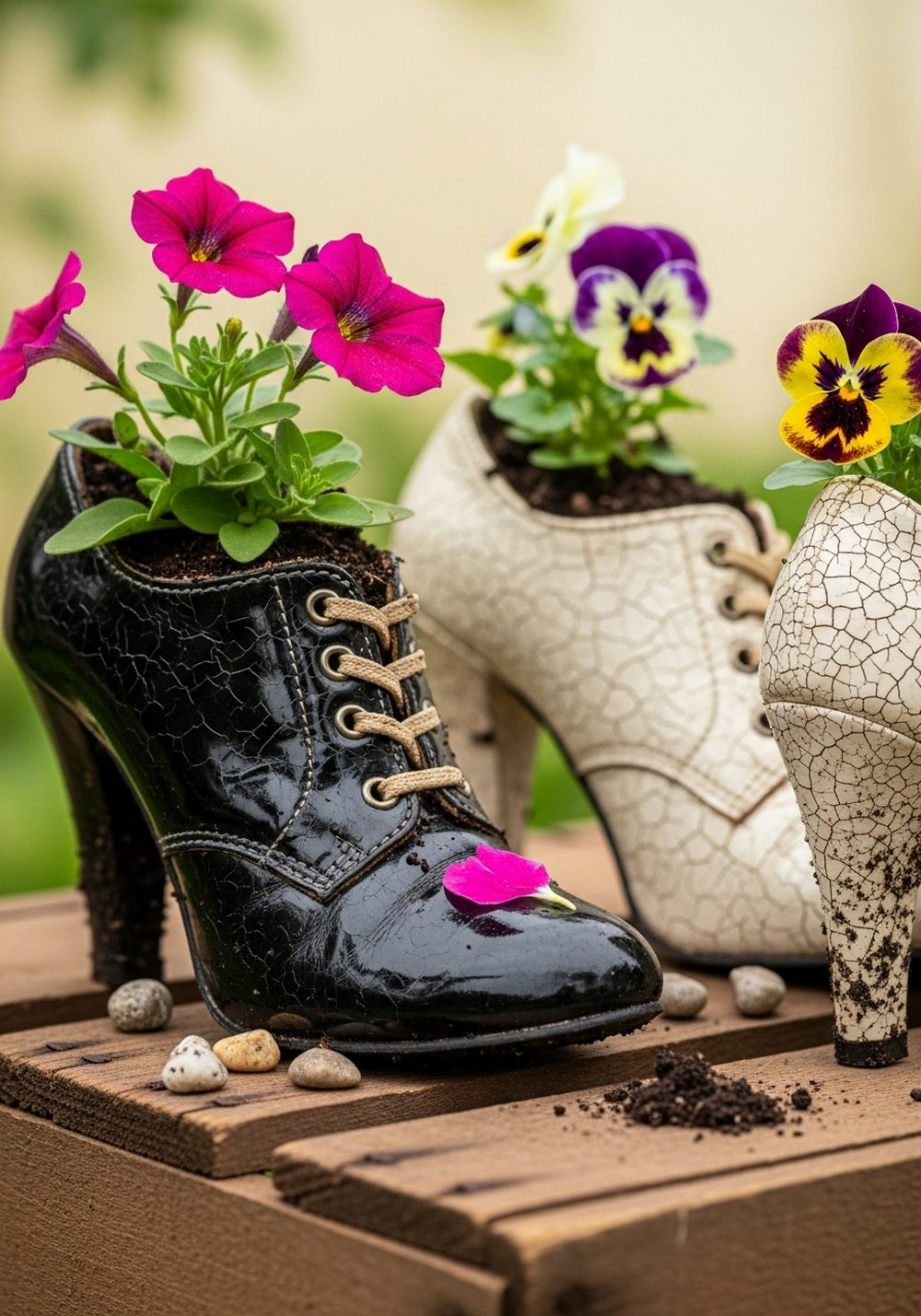 Plant Bright Blooms In Vintage High-Heel Shoes