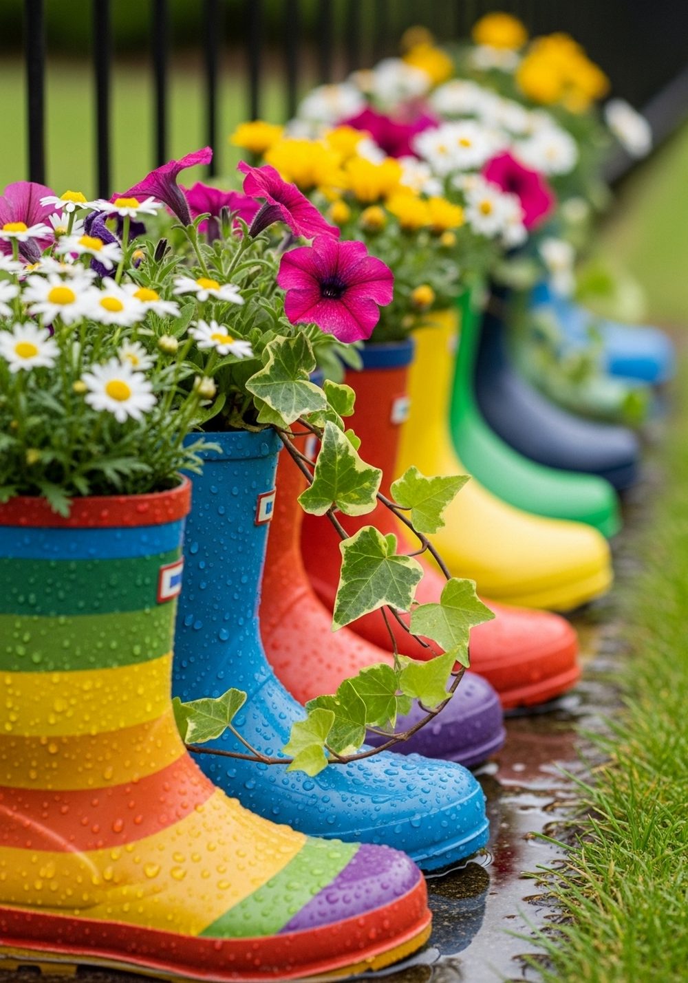 Rainbow Rainboot Flower Line-Up