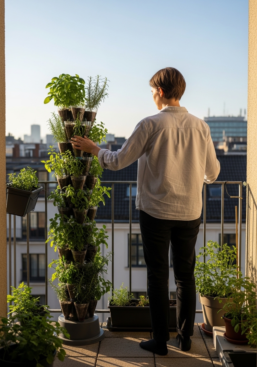 Rotating Bottle Herb Column