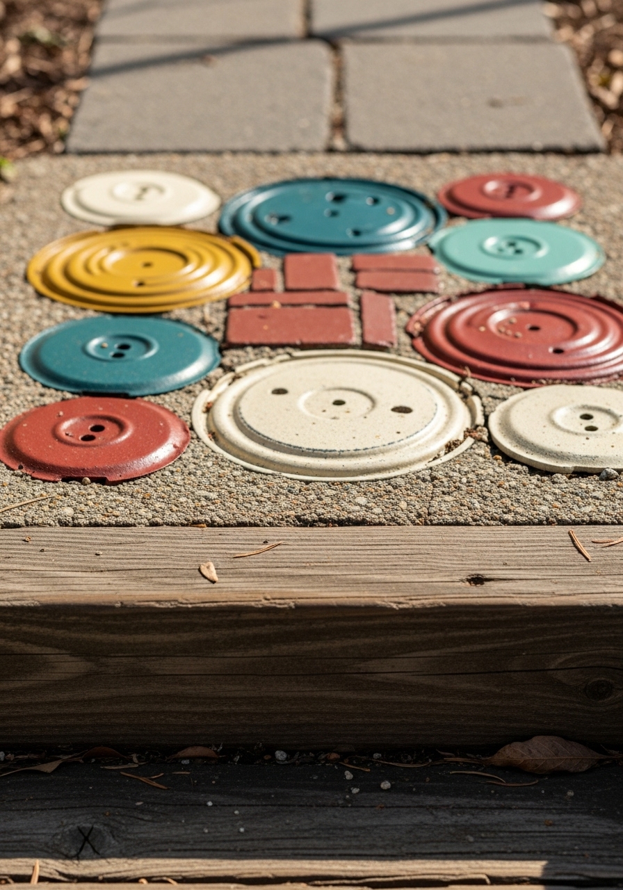 Rustic Patchwork Lid Entrance Patio