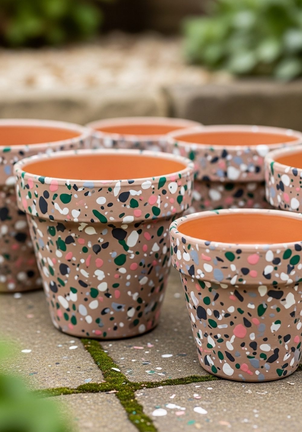 Speckled Terrazzo-Style Containers