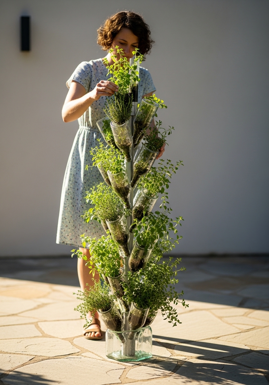 Spiral Balcony Herb Tower