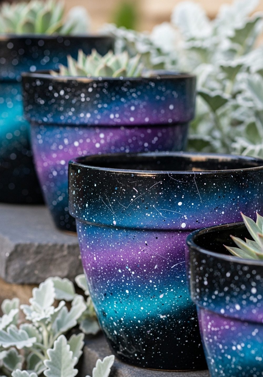Starry Night Galaxy Planters