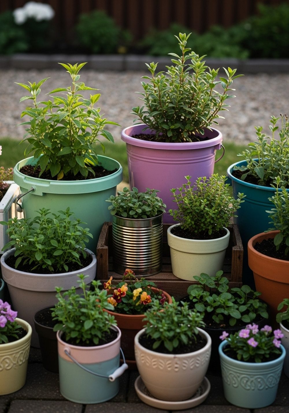 Style A Mismatched Container Garden