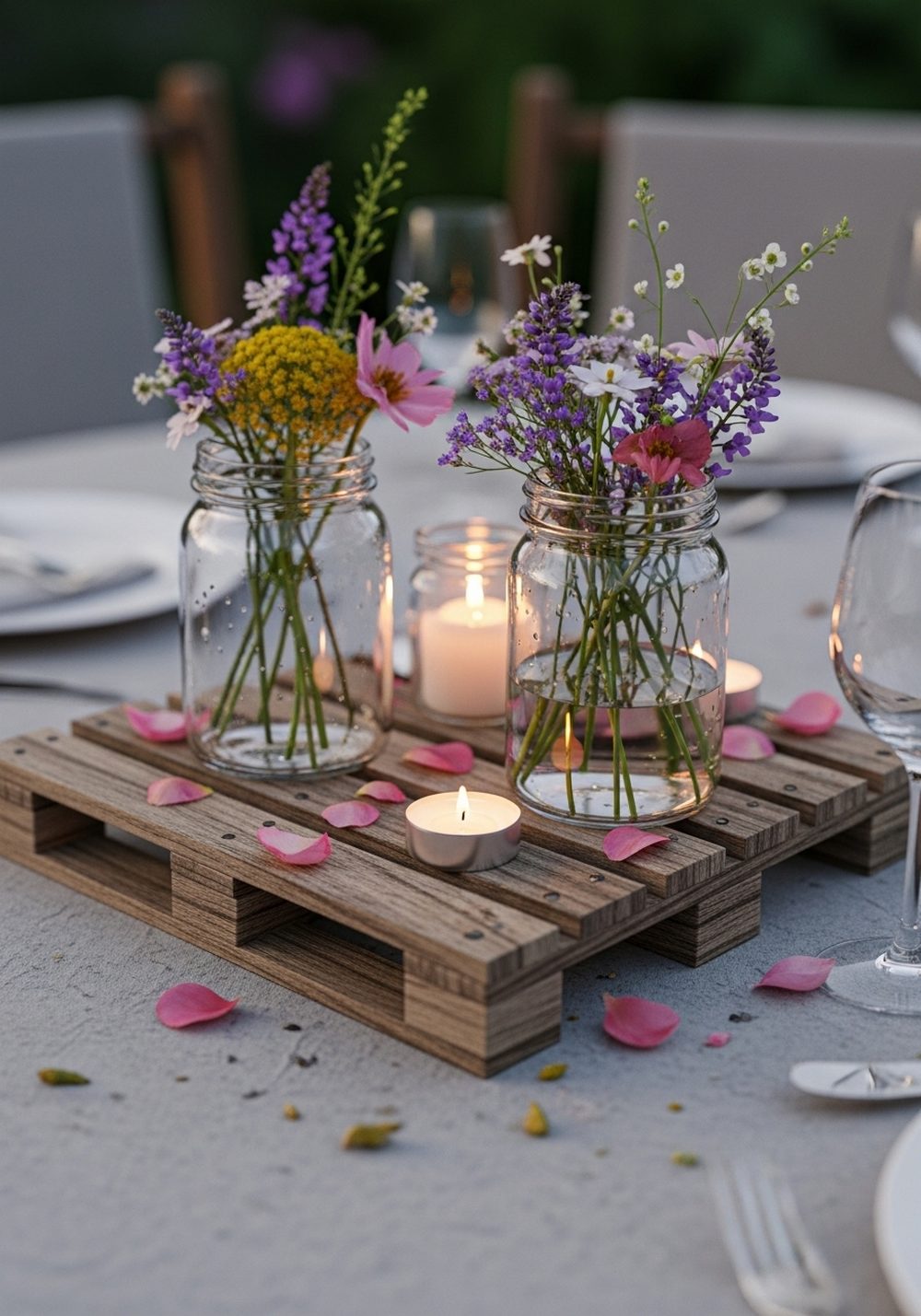 Style A Pallet Heart Garden Table Centerpiece