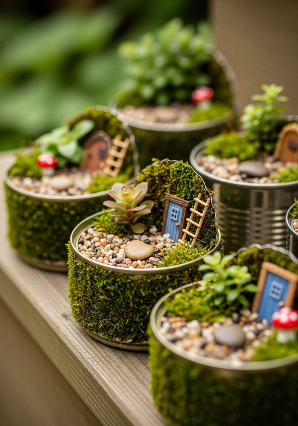 Tin Can Fairy Garden Mini Worlds