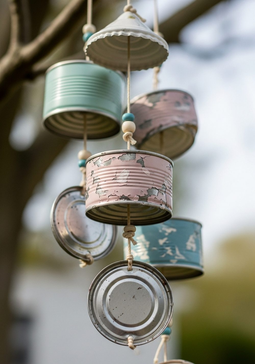 Tin Can Wind Chime Mobile