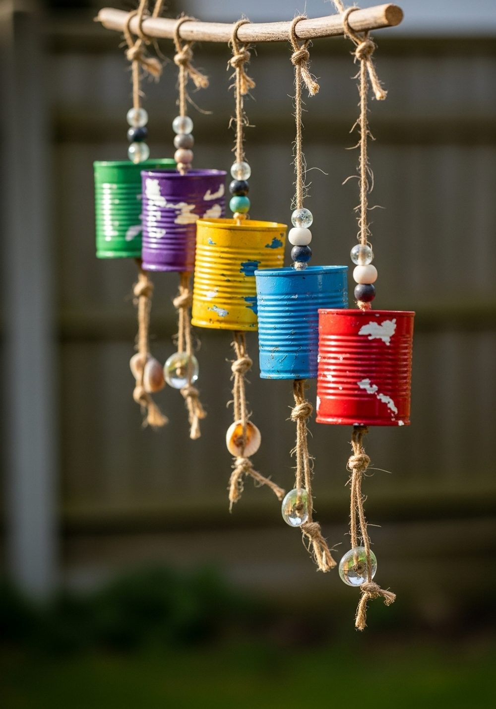 Tin Can Wind Chime With Beads