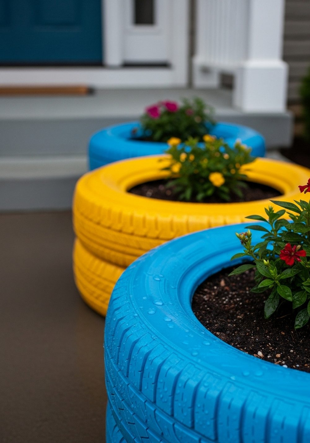 Tire Planters For Front Porch Steps
