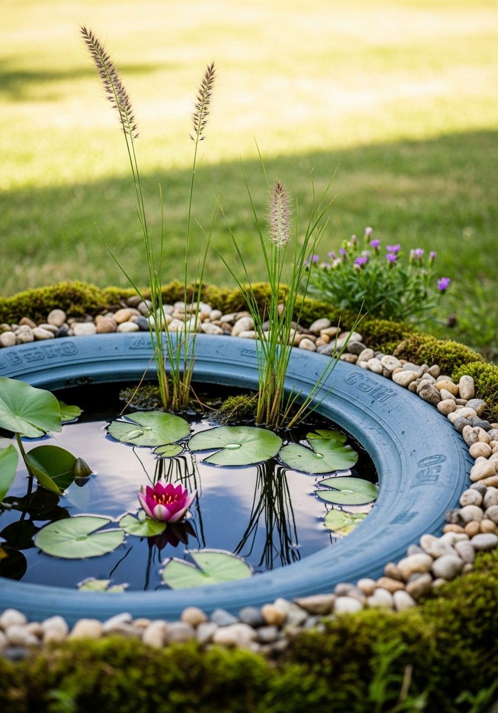 Tire Pond Or Mini Water Garden