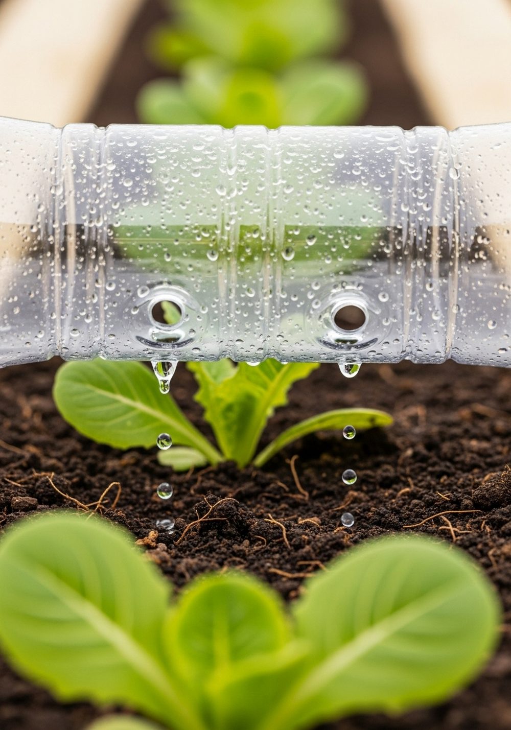 Two-Hole Bottle Dripper For Vegetable Rows