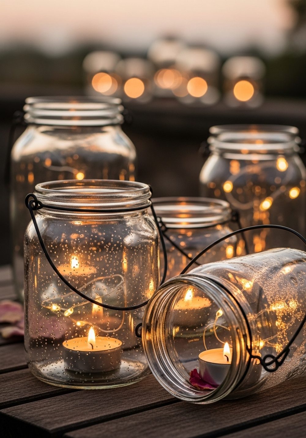 Upcycled Glass Jar Lanterns