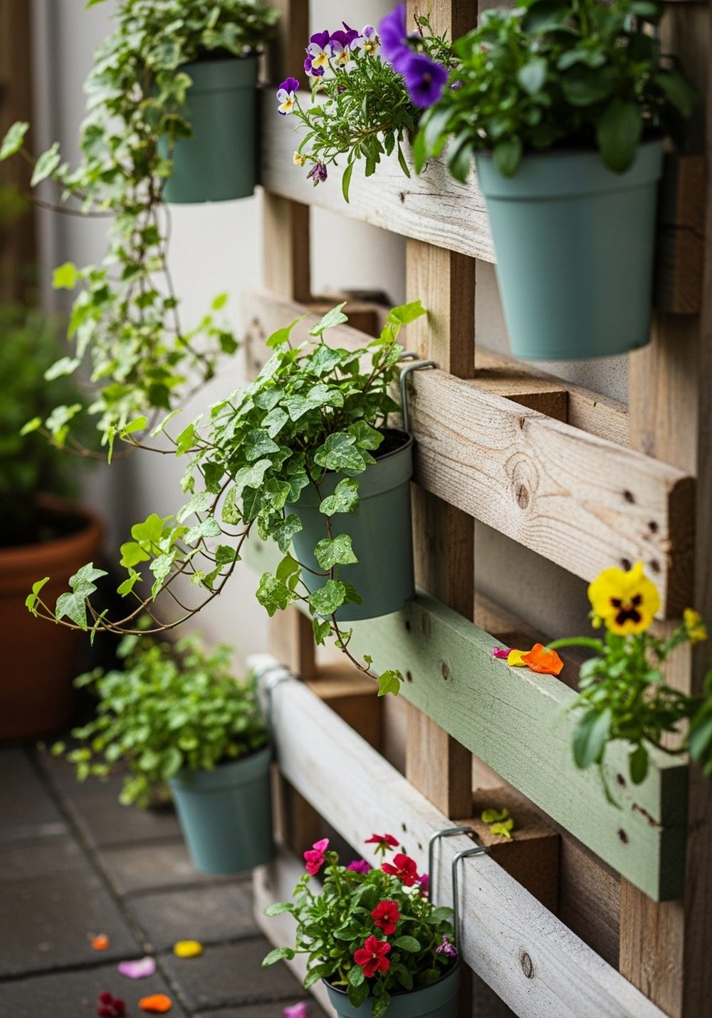 Upcycled Wooden Pallet Plant Wall