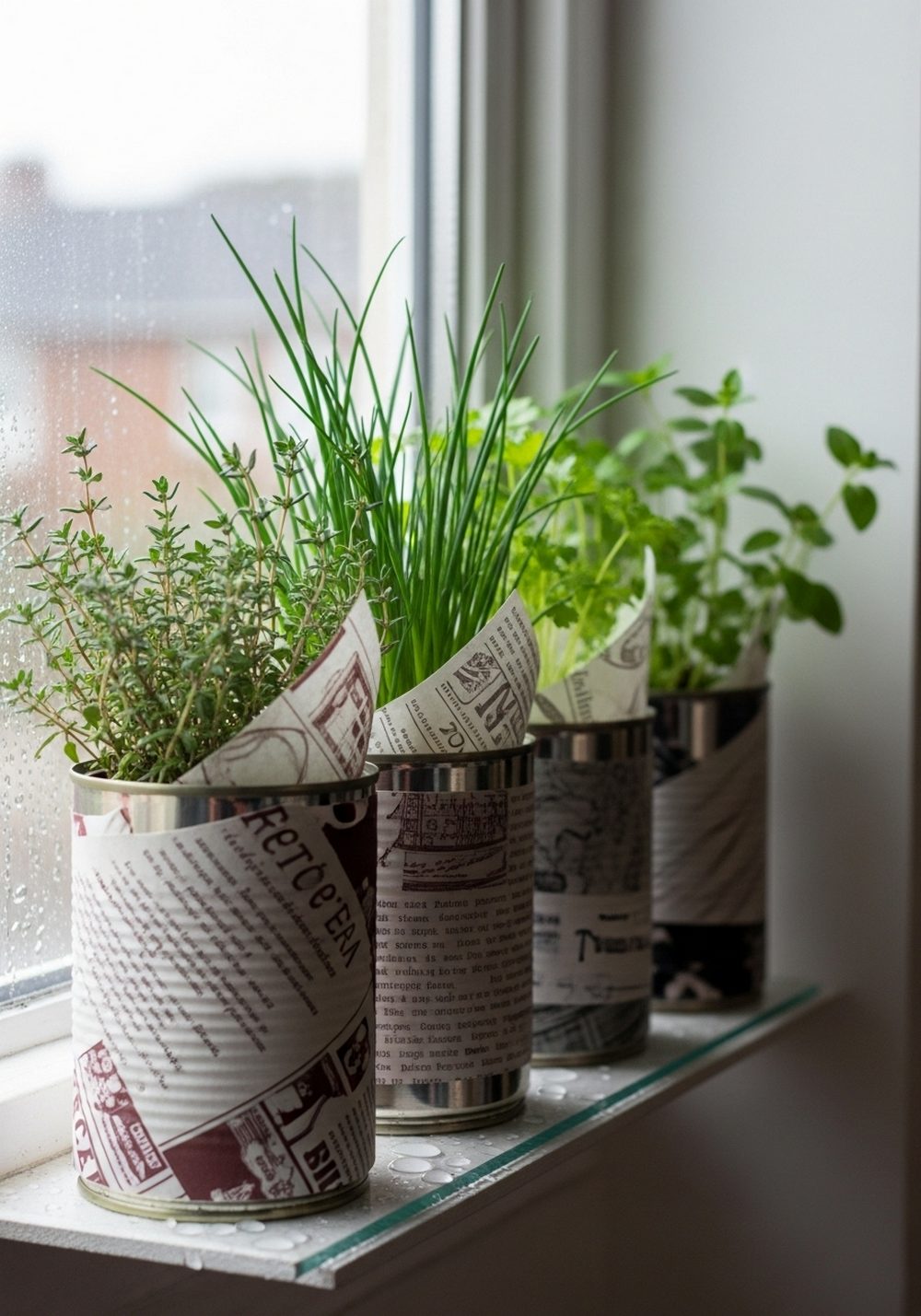 Vintage-Label Kitchen Garden Cans