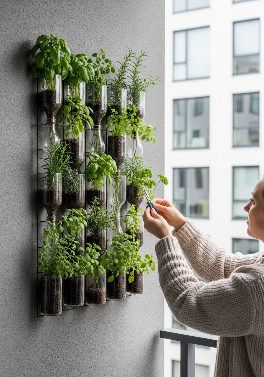 Wall-Mounted Bottle Grid