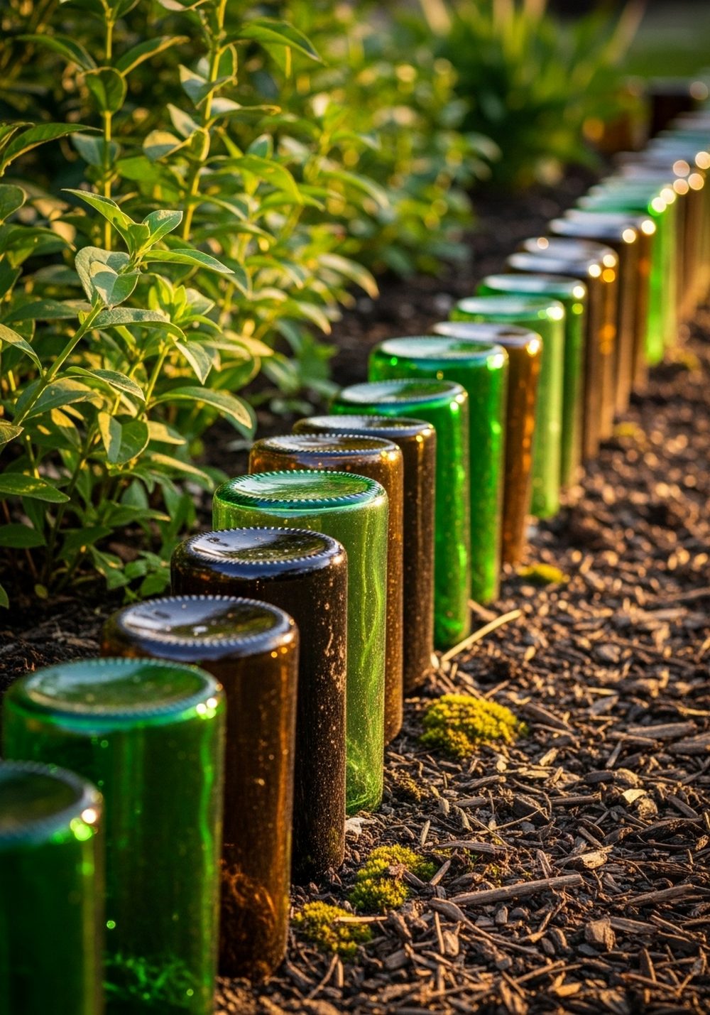 Wine Bottle Garden Edging Border