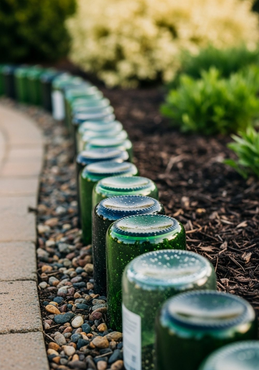 Wine Bottle Garden Edging