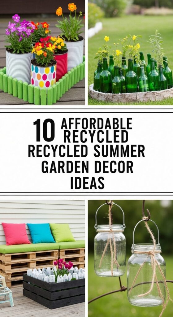 Affordable Recycled Summer Garden Decor Ideas