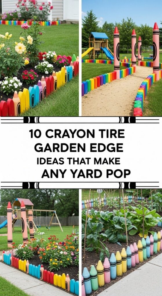 Crayon Tire Garden Edge Ideas That Make Any Yard Pop