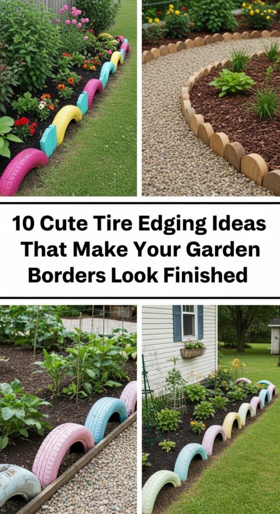 Cute Tire Edging Ideas That Make Your Garden Borders Look Finished