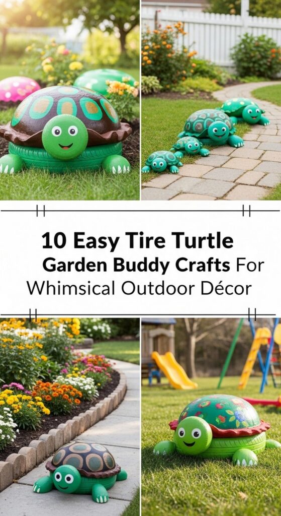 Easy Tire Turtle Garden Buddy Crafts For Whimsical Outdoor Décor