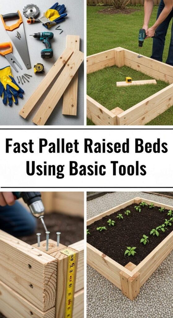 Fast Pallet Raised Beds Using Basic Tools