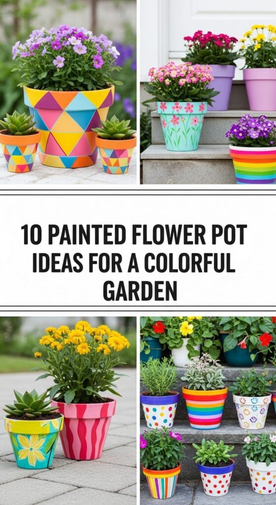 Painted Flower Pot Ideas for a Colorful Garden