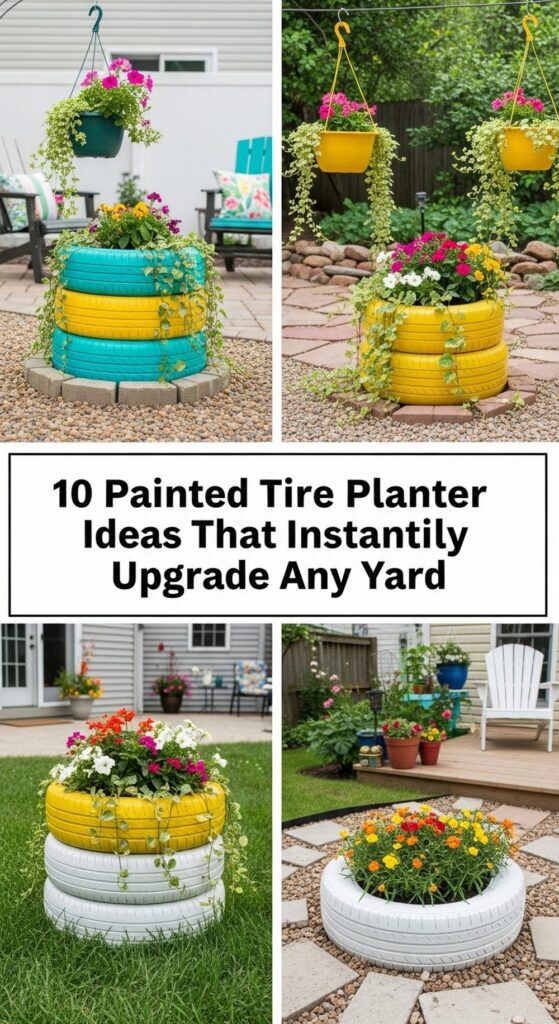 Painted Tire Planter Ideas That Instantly Upgrade Any Yard