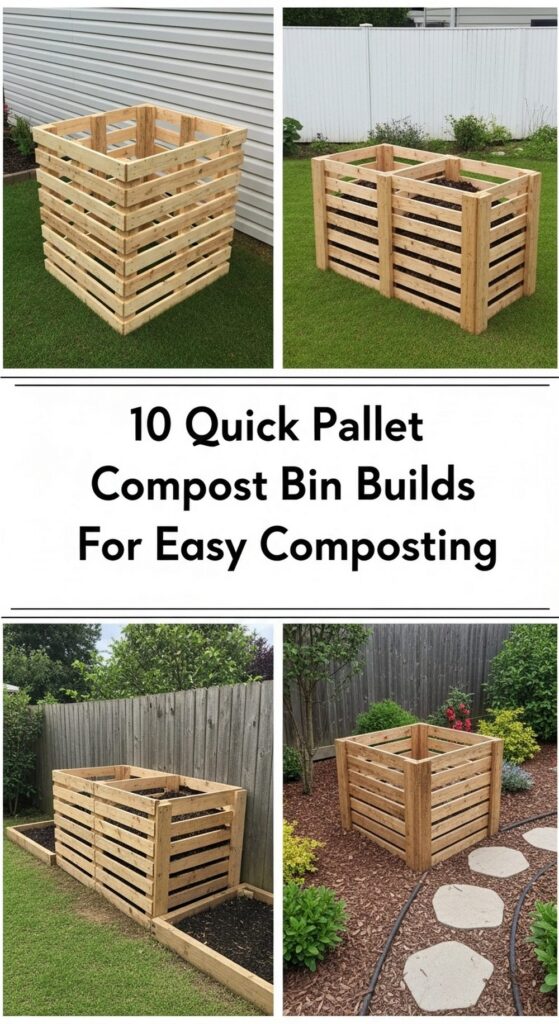 Quick Pallet Compost Bin Builds For Easy Composting