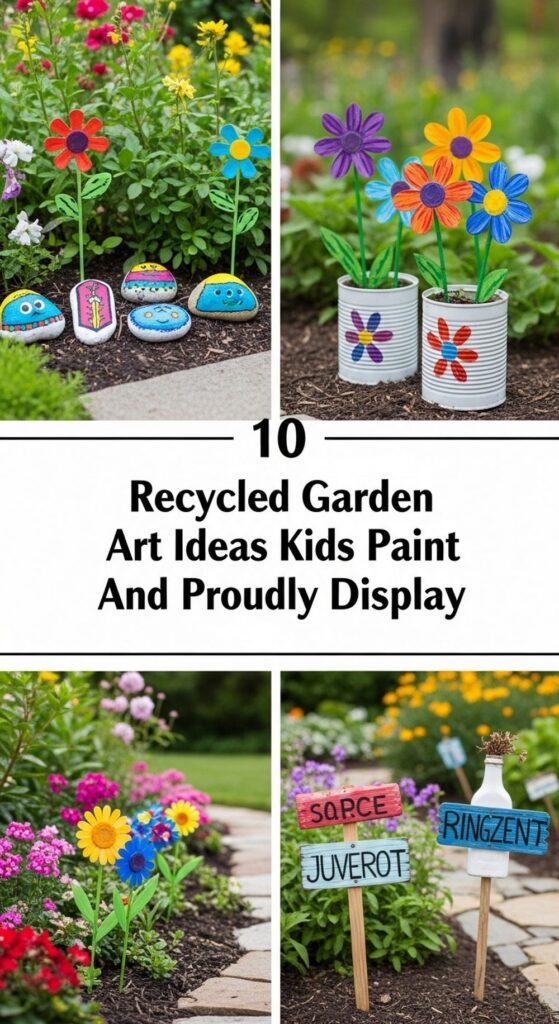 Recycled Garden Art Ideas Kids Can Paint And Proudly Display