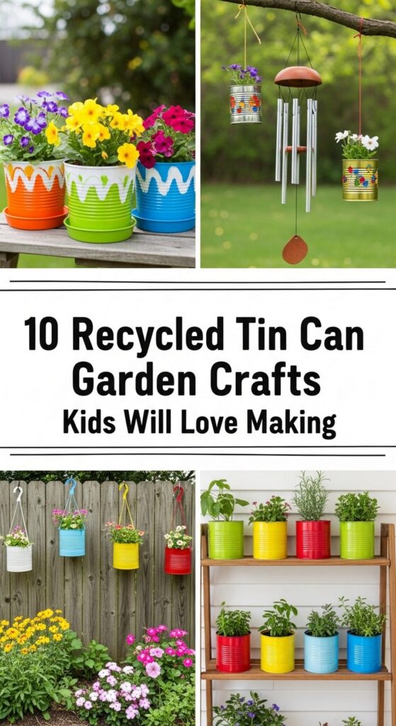 Recycled Tin Can Garden Crafts Kids Will Love Making