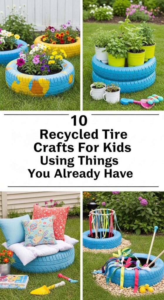 Recycled Tire Crafts For Kids Using Things You Already Have