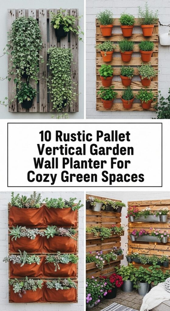 Rustic Pallet Vertical Garden Wall Planter Ideas For Cozy Green Spaces