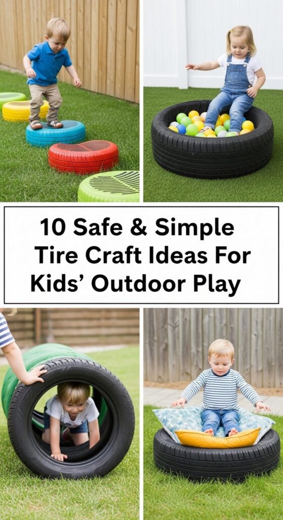 Safe & Simple Tire Craft Ideas For Kids’ Outdoor Play